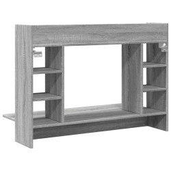 Bureau mural sonoma gris 105x48x75 cm bois d'ingénierie 