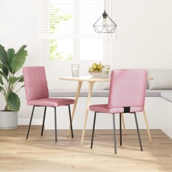 Chaises à manger lot de 2 Rose Velours 