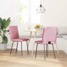 Chaises à manger lot de 2 Rose Velours 