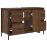 Meuble sous-vasque avec tiroirs chêne marron 90x34,5x60 cm 