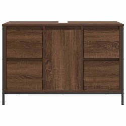 Meuble sous-vasque avec tiroirs chêne marron 90x34,5x60 cm 