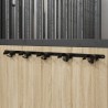 Porte-bride pour 5 brides avec 5 crochets noir fer 