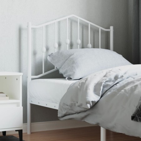 Tête de lit métal blanc 80 cm 