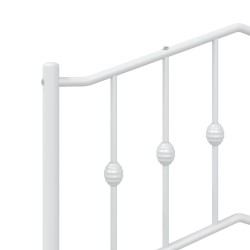 Tête de lit métal blanc 80 cm 