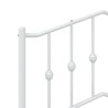 Tête de lit métal blanc 80 cm 