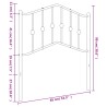 Tête de lit métal blanc 80 cm 