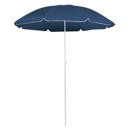 Parasol de jardin avec mât en acier bleu 180 cm 