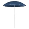 Parasol de jardin avec mât en acier bleu 180 cm 