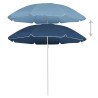 Parasol de jardin avec mât en acier bleu 180 cm 