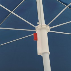 Parasol de jardin avec mât en acier bleu 180 cm 