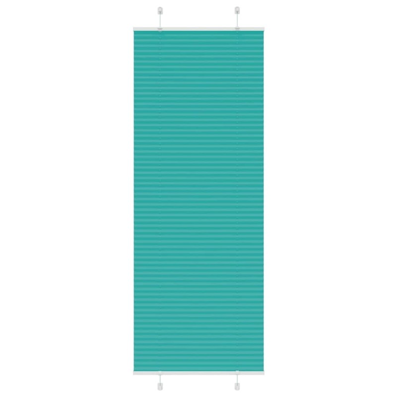 Store plissé vert pétrole 75x200 cm largeur du tissu 74,4 cm 