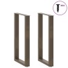 Pieds de table de bar en U 2 pièces Acier naturel 50 x (90-91) cm Acier 