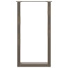 Pieds de table de bar en U 2 pièces Acier naturel 50 x (90-91) cm Acier 