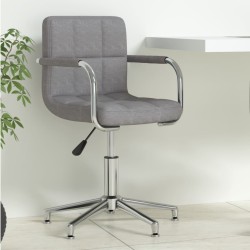 Chaise pivotante de bureau Gris clair Tissu 