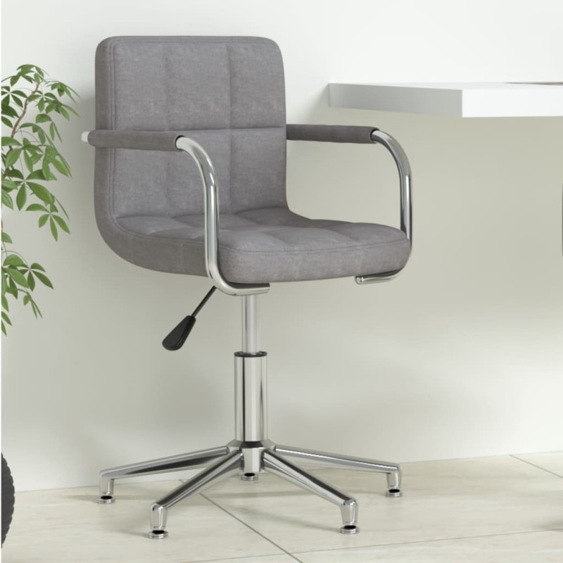 Chaise pivotante de bureau Gris clair Tissu Chaise pivotante de bureau Gris clair Tissu