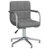 Chaise pivotante de bureau Gris clair Tissu 