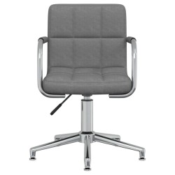 Chaise pivotante de bureau Gris clair Tissu 