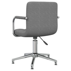 Chaise pivotante de bureau Gris clair Tissu 