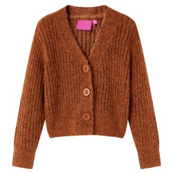 Cardigan pour enfants tricoté cognac 140 