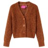Cardigan pour enfants tricoté cognac 140 