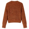 Cardigan pour enfants tricoté cognac 140 