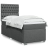 Sommier à lattes de lit avec matelas Gris foncé 80x200 cm Tissu 