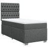 Sommier à lattes de lit avec matelas Gris foncé 80x200 cm Tissu 