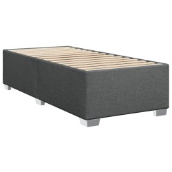 Sommier à lattes de lit avec matelas Gris foncé 80x200 cm Tissu 