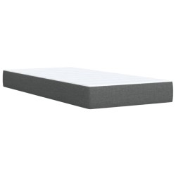 Sommier à lattes de lit avec matelas Gris foncé 80x200 cm Tissu 