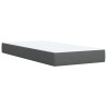 Sommier à lattes de lit avec matelas Gris foncé 80x200 cm Tissu 