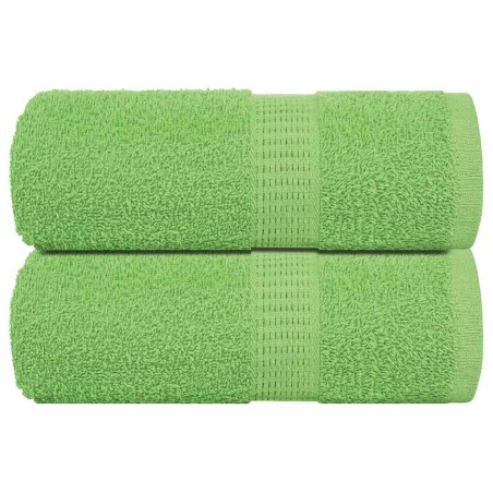 Serviettes de visage 2 pcs vert pomme 30x30 cm 100% coton 