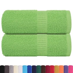 Serviettes de visage 2 pcs vert pomme 30x30 cm 100% coton 
