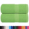 Serviettes de visage 2 pcs vert pomme 30x30 cm 100% coton 