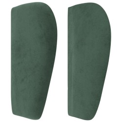 Tête de lit avec oreilles Vert foncé 183x23x78/88 cm Velours 