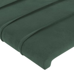 Tête de lit avec oreilles Vert foncé 183x23x78/88 cm Velours 