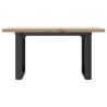 Table basse cadre en O 80x50x40,5cm bois de pin massif et acier 