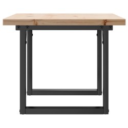 Table basse cadre en O 80x50x40,5cm bois de pin massif et acier 
