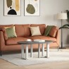 Pieds de table basse en T, 2 pièces, blanc, 38 x 25 x (42-43) cm, acier 