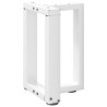 Pieds de table basse en T, 2 pièces, blanc, 38 x 25 x (42-43) cm, acier 