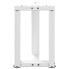 Pieds de table basse en T, 2 pièces, blanc, 38 x 25 x (42-43) cm, acier 