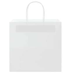 Sacs en papier 50 pcs avec poignées blanc 26x17x25 cm 