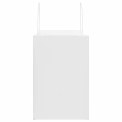 Sacs en papier 50 pcs avec poignées blanc 26x17x25 cm 