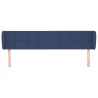Tête de lit avec oreilles Bleu 183x23x78/88 cm Tissu 