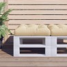Coussin de palette beige 58x58x10 cm tissu 