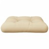 Coussin de palette beige 58x58x10 cm tissu 