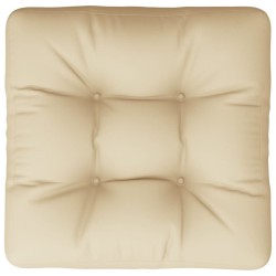 Coussin de palette beige 58x58x10 cm tissu 