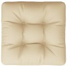 Coussin de palette beige 58x58x10 cm tissu 