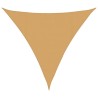 Voile d'ombrage 160 g/m² triangulaire sable 4x4x4 m PEHD 