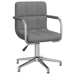 Chaise pivotante de salle à manger Gris clair Tissu 