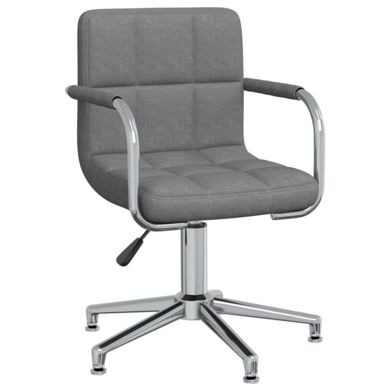 Chaise pivotante de salle à manger Gris clair Tissu Chaise pivotante de salle à manger Gris clair Tissu